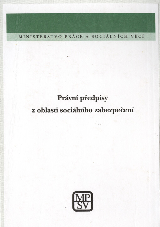 Právní předpisy z oblasti sociálního zabezpečení