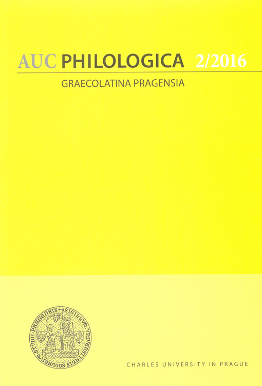Acta Universitatis Carolinae. Philologica. Graecolatina Pragensia