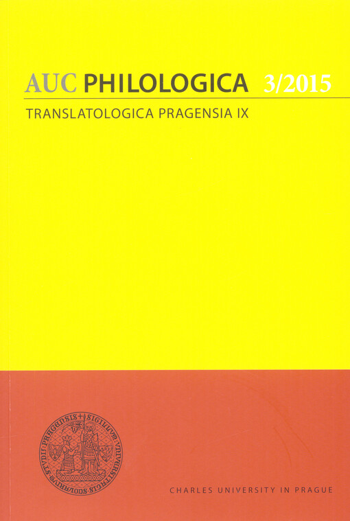 Acta Universitatis Carolinae. Philologica. Translatologica Pragensia