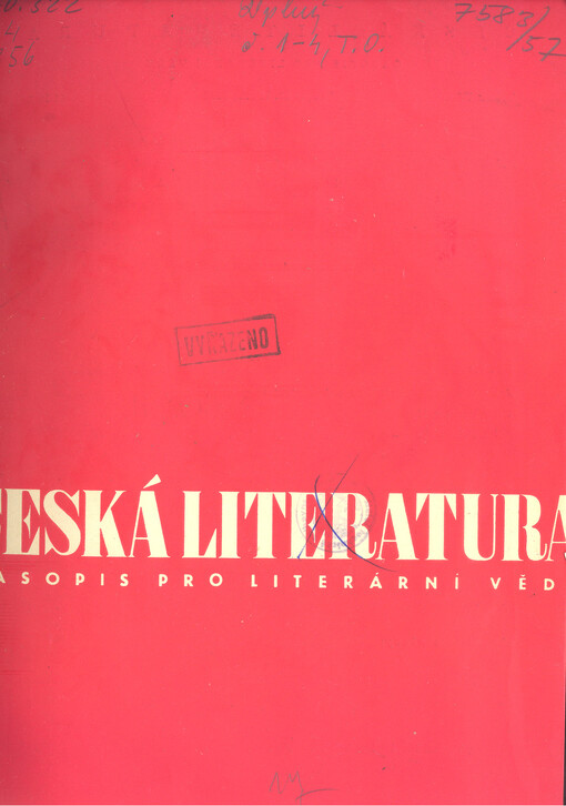 Česká literatura : časopis pro literární vědu