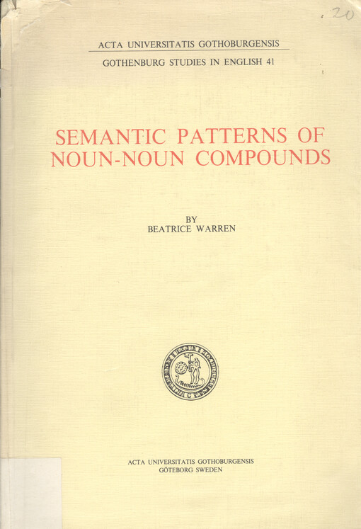 Semantic patterns of noun-noun compounds