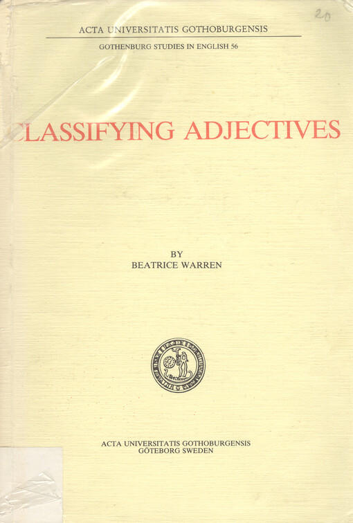 Classifying adjectives