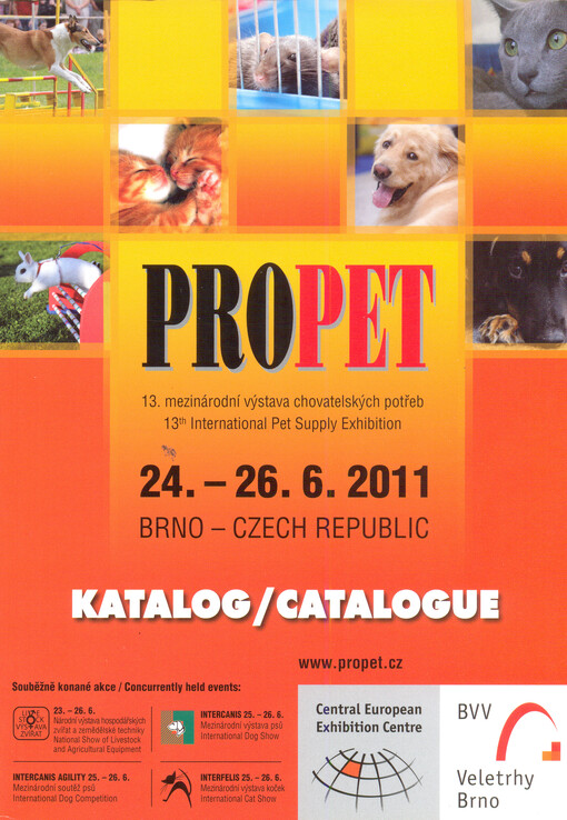 Národní výstava hospodářských zvířat a zemědělské techniky : katalog = National Show of Livestock and Agricultural Equipment : catalogue ; PROPET : mezinárodní výstava chovatelských potřeb : katalog = international pet supply exhibition : catalogue : Brno