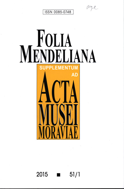 Folia Mendeliana : supplementum ad Acta Musei Moraviae, Scientiae naturales