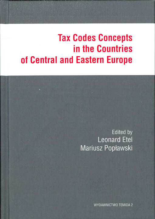 Tax codes concepts in the countries of Central and Easters Europe