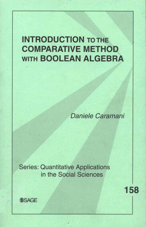Introduction to the comparative method with boolean algebra