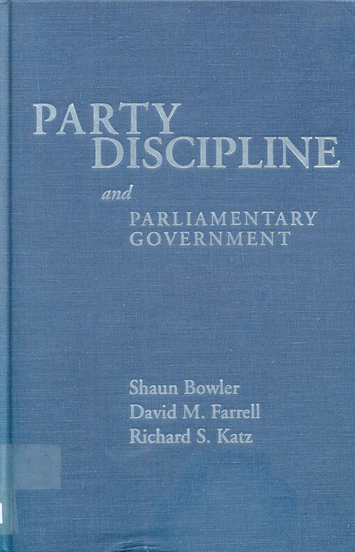 Party discipline and parliamentary government