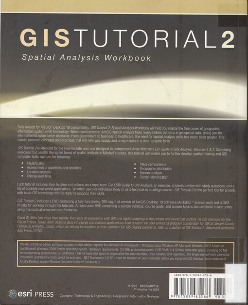 GIS tutorial 2 : spatial analysis workbook