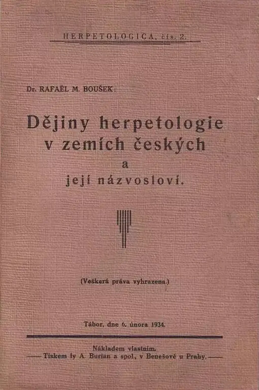 Dějiny herpetologie v zemích českých a její názvosloví