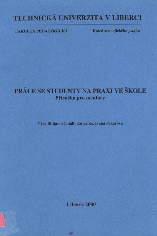 Práce se studenty na praxi ve škole : příručka pro mentory