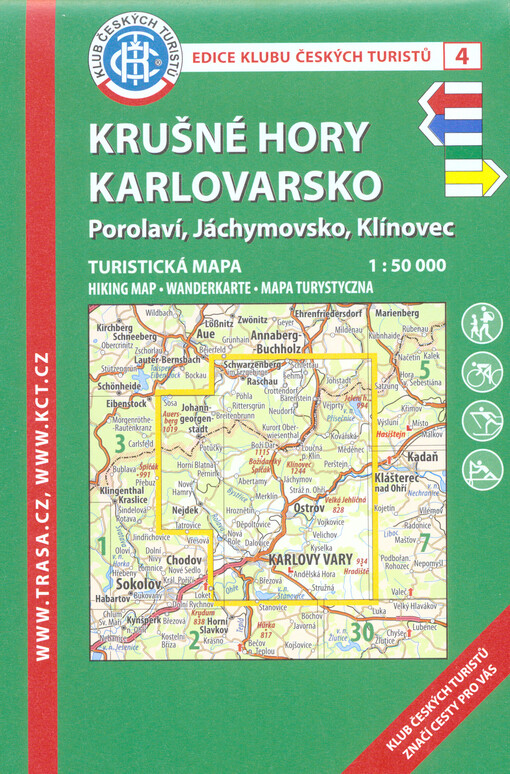 Krušné hory, Karlovarsko : Porolaví, Jáchymovsko, Klínovec : turistická mapa 1:50 000
