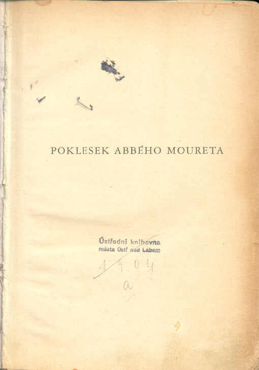 Poklesek abbého Moureta