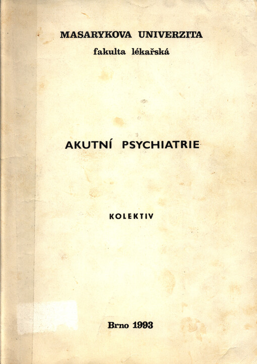 Akutní psychiatrie