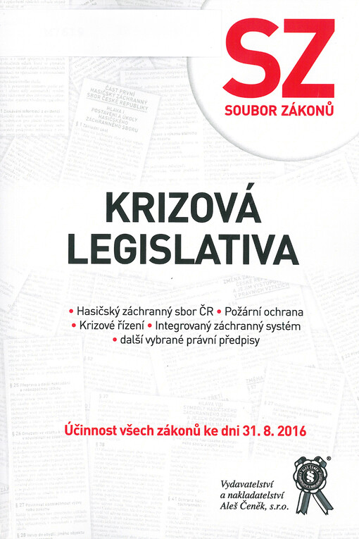 Krizová legislativa : (soubor zákonů)