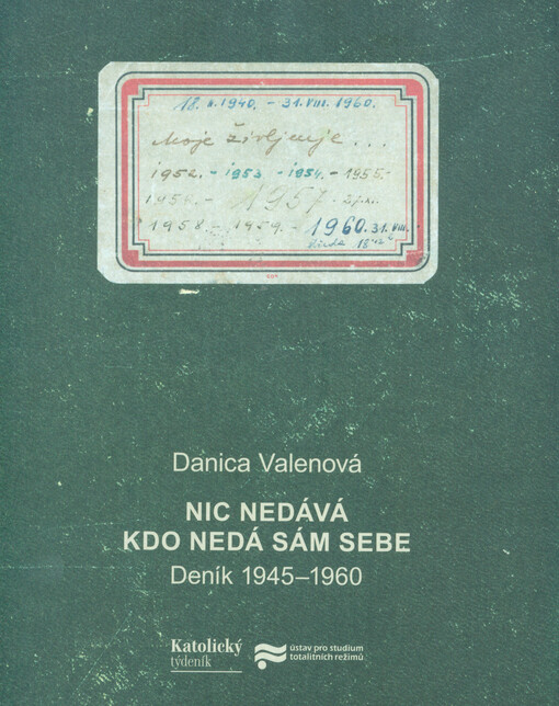 Nic nedává, kdo nedá sám sebe : deník 1945-1960 / Danica Valenová ; překlad ze slovinštiny: Kristina Pellarová