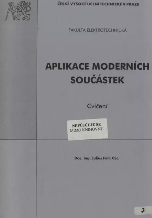 Aplikace moderních součástek :cvičení