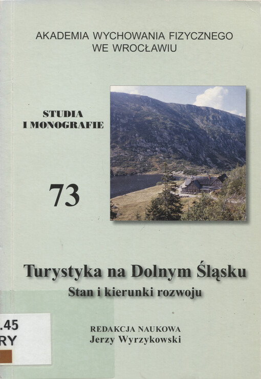 Turystyka na Dolnym Śląsku : stan i kierunki rozwoju