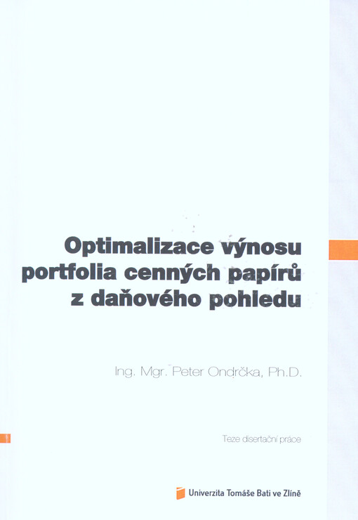 Optimalizace výnosu portfolia cenných papírů z daňového pohledu