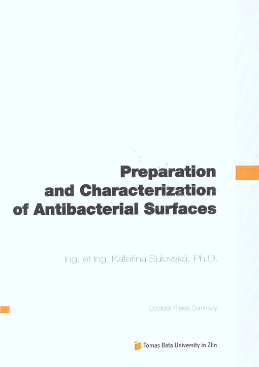 Preparation and Characterization of Antibacterial Surfaces