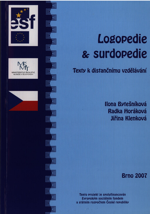 Logopedie & surdopedie :texty k distančnímu vzdělávání