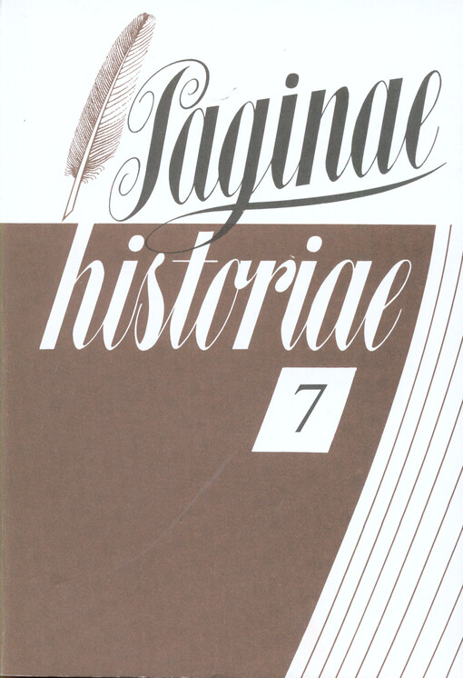 Paginae historiae : sborník Státního ústředního archivu v Praze. 7