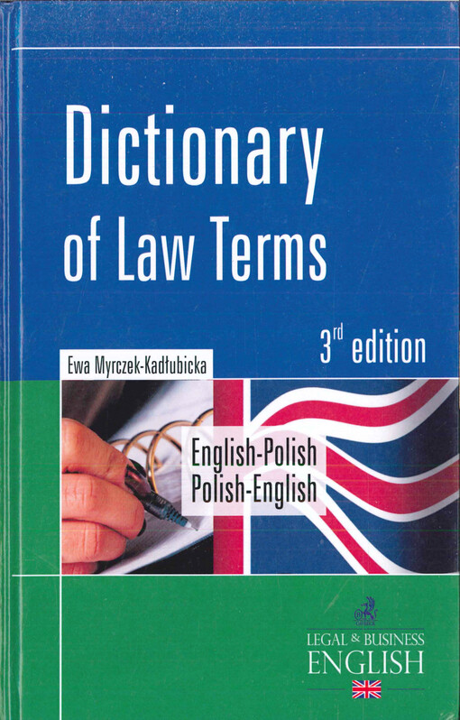 Słownik terminologii prawniczej : angielsko-polski, polsko-angielski
