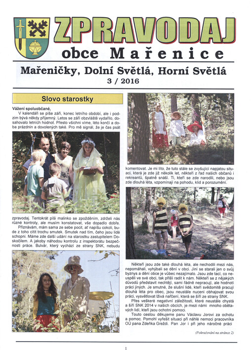 Zpravodaj obce Mařenice