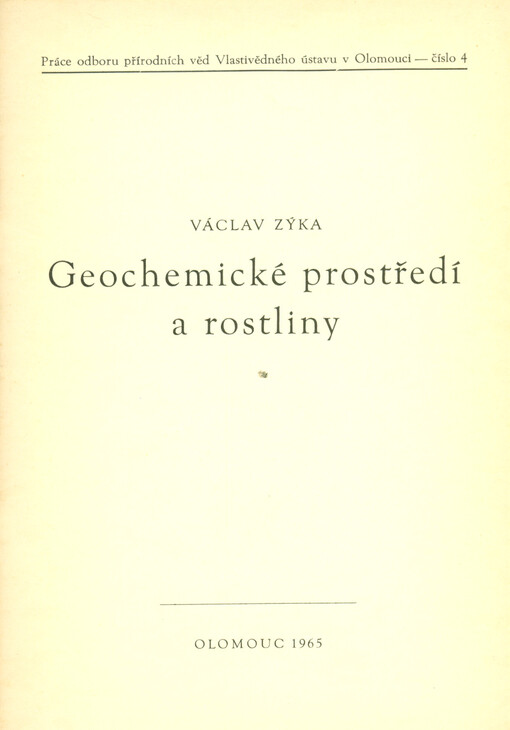 Geochemické prostředí a rostliny