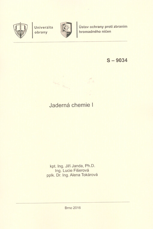 Jaderná chemie I