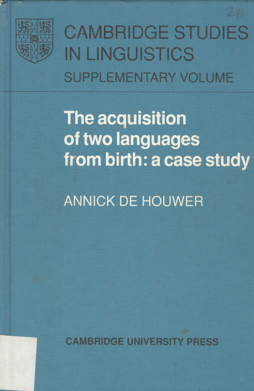 The acquisition of two languages from birth : a case study