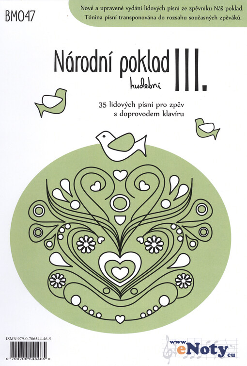 Národní poklad hudební III. : 35 lidových písní pro zpěv s doprovodem klavíru