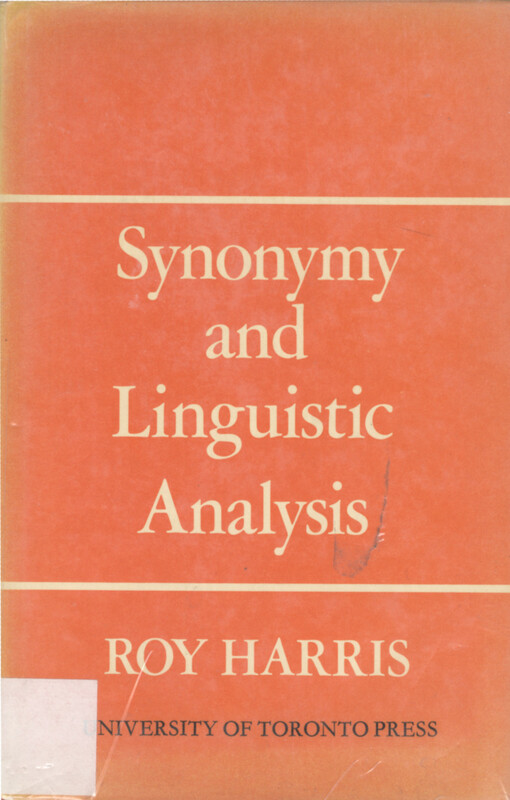Synonymy and linguistic analysis