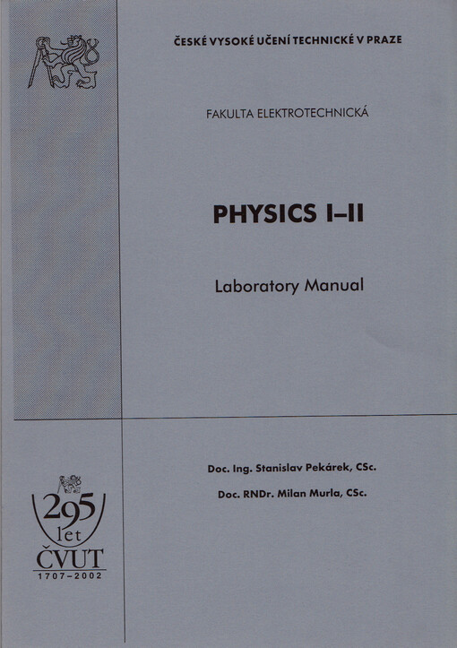 Physics I-II: laboratory manual