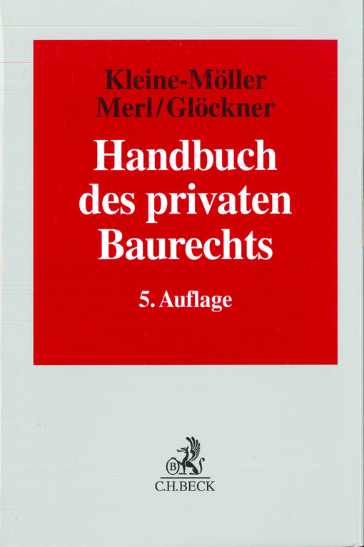 Handbuch des privaten Baurechts