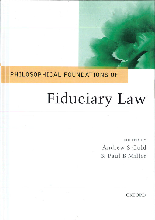 Philosophical foundations of fiduciary law