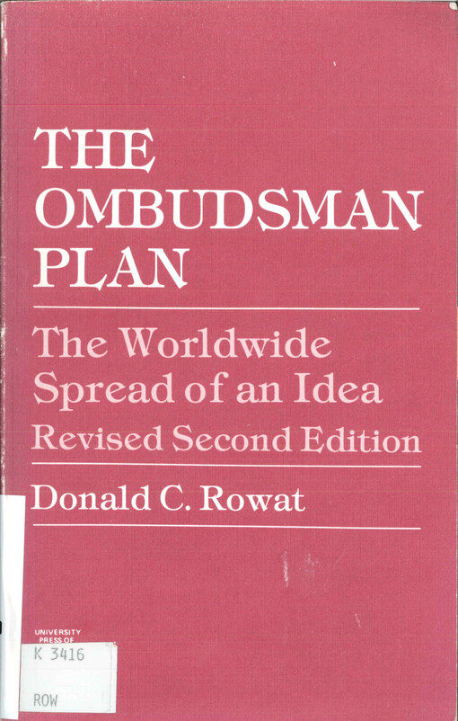 The ombudsman plan : the worldwide spread of an idea