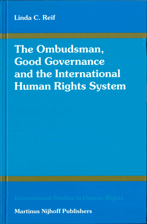 The ombudsman, good governance and the international human rights system