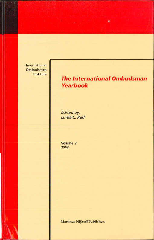 The international ombudsman yearbook. Volume 7, 2003