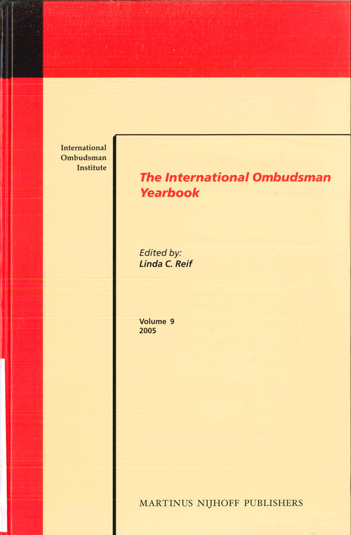 The international ombudsman yearbook. Volume 9, 2005