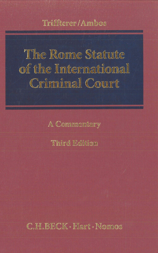 Rome statute of the international criminal court : a commentary