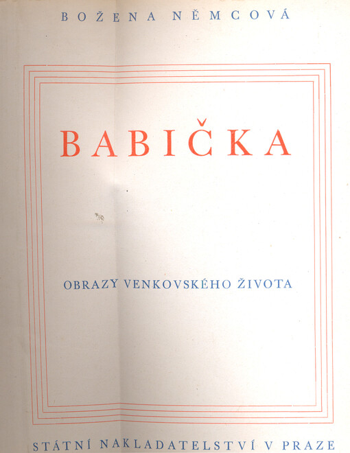 Babička :obrazy venkovského života