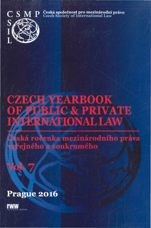 Czech yearbook of public & private international law = Česká ročenka mezinárodního práva veřejného a soukromého