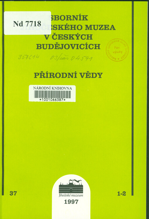Sborník Jihočeského muzea v Českých Budějovicích. Přírodní vědy