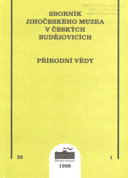 Sborník Jihočeského muzea v Českých Budějovicích. Přírodní vědy