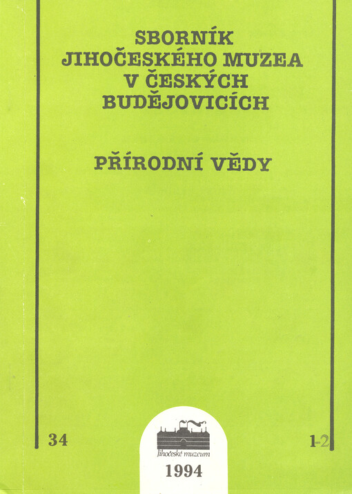 Sborník Jihočeského muzea v Českých Budějovicích. Přírodní vědy