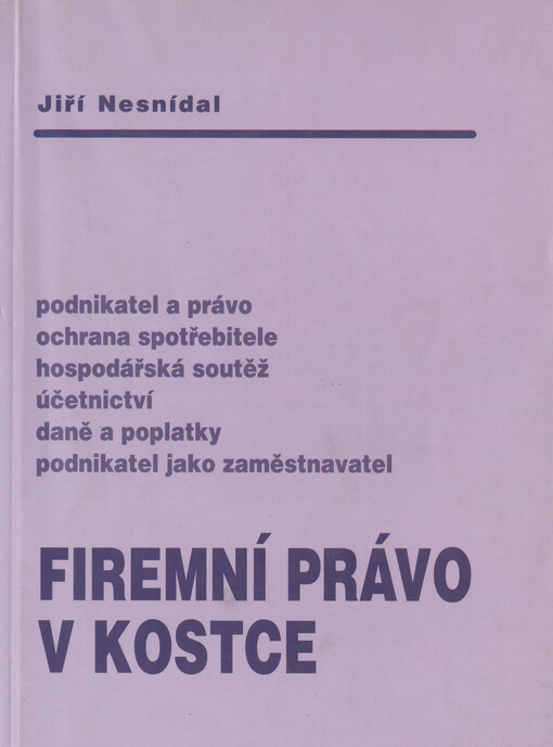 Firemní právo v kostce