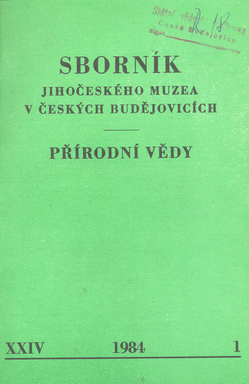 Sborník Jihočeského muzea v Českých Budějovicích. Přírodní vědy