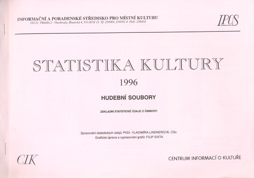 Hudební soubory : základní statistické údaje o činnosti