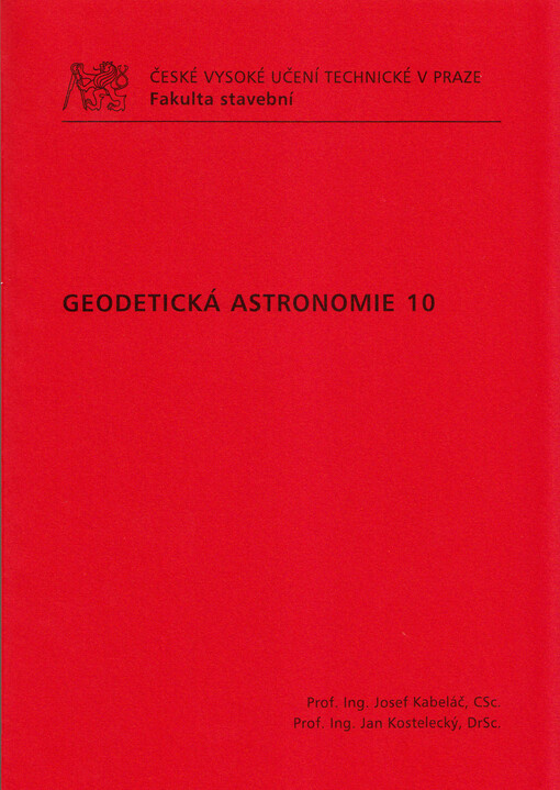 Geodetická astronomie 10