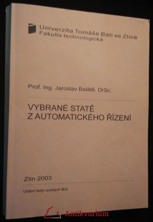 Vybrané statě z automatického řízení